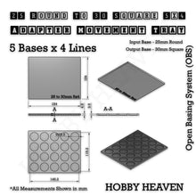 Load image into Gallery viewer, Round to Square Movement Trays Adapters for Tabletop Games - ModelBricks
