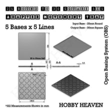 Load image into Gallery viewer, Round to Square Movement Trays Adapters for Tabletop Games - ModelBricks
