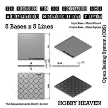 Load image into Gallery viewer, Round to Square Movement Trays Adapters for Tabletop Games - ModelBricks
