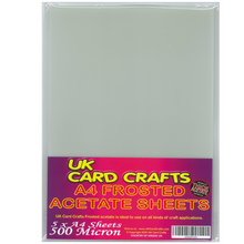 Load image into Gallery viewer, 5 x A4 Frosted Acetate Sheets – 500 Micron Thick Semi-Transparent Craft Film - ModelBricks
