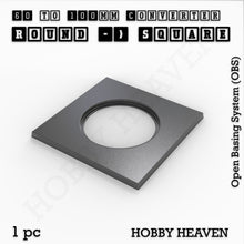 Load image into Gallery viewer, Round to Square Bases Shape and Size Converters 3d Print Full Range - ModelBricks

