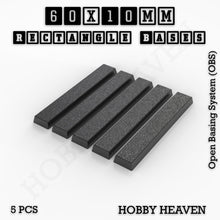 Load image into Gallery viewer, Rectangle Bases Range Sizes - 75x30mm to 125x40mm Medium Sizes 3d Print Full Range Tabletop Games - ModelBricks
