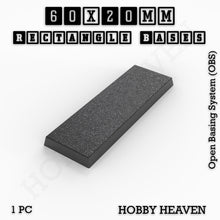 Load image into Gallery viewer, Rectangle Bases Range Sizes - 20x15mm to 75x25mm Small Sizes 3d Print Full Range Tabletop Games - ModelBricks
