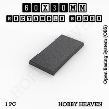 Load image into Gallery viewer, Rectangle Bases Range Sizes - 20x15mm to 75x25mm Small Sizes 3d Print Full Range Tabletop Games - ModelBricks
