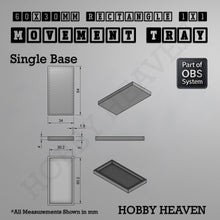Load image into Gallery viewer, Rectangle Movement Trays | Cavalry &amp; Monsters | 50×25-100×60mm | OBS System - ModelBricks
