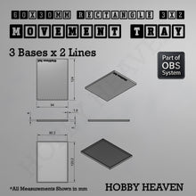 Load image into Gallery viewer, Rectangle Movement Trays | Cavalry &amp; Monsters | 50×25-100×60mm | OBS System - ModelBricks
