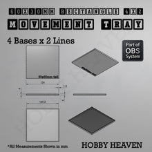 Load image into Gallery viewer, Rectangle Movement Trays | Cavalry &amp; Monsters | 50×25-100×60mm | OBS System - ModelBricks
