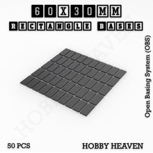 Load image into Gallery viewer, Rectangle Bases Range Sizes - 75x30mm to 125x40mm Medium Sizes 3d Print Full Range Tabletop Games - ModelBricks
