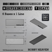 Load image into Gallery viewer, Rectangle Movement Trays | Cavalry &amp; Monsters | 50×25-100×60mm | OBS System - ModelBricks
