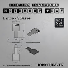 Load image into Gallery viewer, Rectangle Movement Trays | Cavalry &amp; Monsters | 50×25-100×60mm | OBS System - ModelBricks
