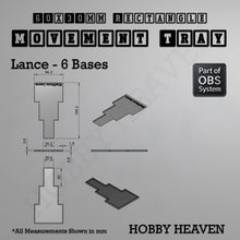 Load image into Gallery viewer, Rectangle Movement Trays | Cavalry &amp; Monsters | 50×25-100×60mm | OBS System - ModelBricks
