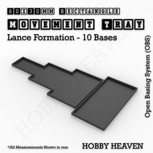 Load image into Gallery viewer, Rectangle Movement Trays | Cavalry &amp; Monsters | 50×25-100×60mm | OBS System - ModelBricks
