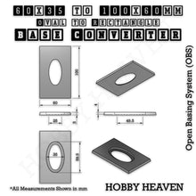 Load image into Gallery viewer, Wargaming Oval to Rectangle Base Converters – Tabletop Games | 3D Printed Tabletop Accessories - ModelBricks
