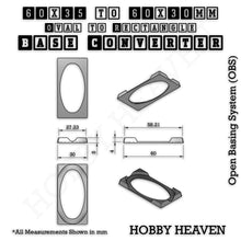 Load image into Gallery viewer, Wargaming Oval to Rectangle Base Converters – Tabletop Games | 3D Printed Tabletop Accessories - ModelBricks
