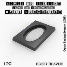 Load image into Gallery viewer, Wargaming Oval to Rectangle Base Converters – Tabletop Games | 3D Printed Tabletop Accessories - ModelBricks

