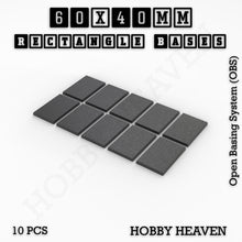 Load image into Gallery viewer, Rectangle Bases Range Sizes - 75x30mm to 125x40mm Medium Sizes 3d Print Full Range Tabletop Games - ModelBricks
