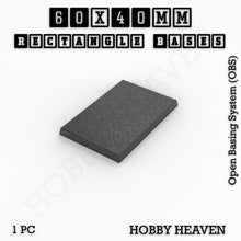 Load image into Gallery viewer, Rectangle Bases Range Sizes - 20x15mm to 75x25mm Small Sizes 3d Print Full Range Tabletop Games - ModelBricks
