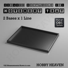 Load image into Gallery viewer, Rectangle Movement Trays | Cavalry &amp; Monsters | 50×25-100×60mm | OBS System - ModelBricks
