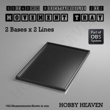 Load image into Gallery viewer, Rectangle Movement Trays | Cavalry &amp; Monsters | 50×25-100×60mm | OBS System - ModelBricks
