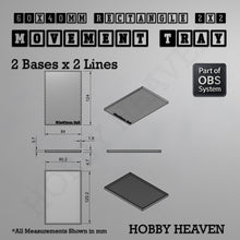 Load image into Gallery viewer, Rectangle Movement Trays | Cavalry &amp; Monsters | 50×25-100×60mm | OBS System - ModelBricks
