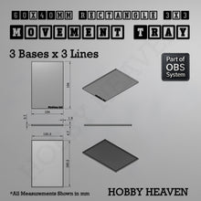 Load image into Gallery viewer, Rectangle Movement Trays | Cavalry &amp; Monsters | 50×25-100×60mm | OBS System - ModelBricks
