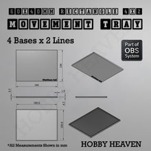 Load image into Gallery viewer, Rectangle Movement Trays | Cavalry &amp; Monsters | 50×25-100×60mm | OBS System - ModelBricks
