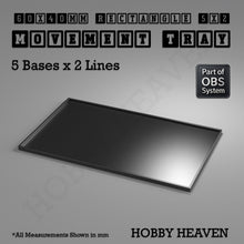 Load image into Gallery viewer, Rectangle Movement Trays | Cavalry &amp; Monsters | 50×25-100×60mm | OBS System - ModelBricks
