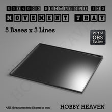 Load image into Gallery viewer, Rectangle Movement Trays | Cavalry &amp; Monsters | 50×25-100×60mm | OBS System - ModelBricks
