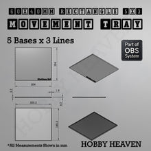 Load image into Gallery viewer, Rectangle Movement Trays | Cavalry &amp; Monsters | 50×25-100×60mm | OBS System - ModelBricks
