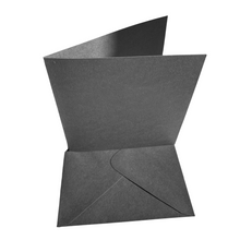 Load image into Gallery viewer, 50 Pack - 6x6 Black Card Blanks &amp; Black Envelopes - 300gsm - ModelBricks
