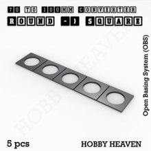 Load image into Gallery viewer, Round to Square Bases Shape and Size Converters 3d Print Full Range - ModelBricks
