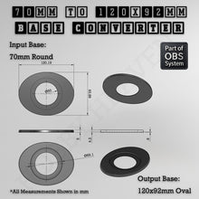 Load image into Gallery viewer, Round To Oval Bases Size Converters 3d Print Full Range - ModelBricks

