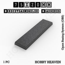 Load image into Gallery viewer, Rectangle Bases Range Sizes - 75x30mm to 125x40mm Medium Sizes 3d Print Full Range Tabletop Games - ModelBricks
