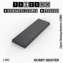 Load image into Gallery viewer, Rectangle Bases Range Sizes - 75x30mm to 125x40mm Medium Sizes 3d Print Full Range Tabletop Games - ModelBricks
