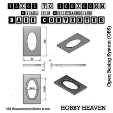 Load image into Gallery viewer, Wargaming Oval to Rectangle Base Converters – Tabletop Games | 3D Printed Tabletop Accessories - ModelBricks
