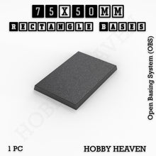 Load image into Gallery viewer, Rectangle Bases Range Sizes - 75x30mm to 125x40mm Medium Sizes 3d Print Full Range Tabletop Games - ModelBricks
