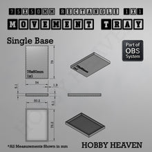 Load image into Gallery viewer, Rectangle Movement Trays | Cavalry &amp; Monsters | 50×25-100×60mm | OBS System - ModelBricks
