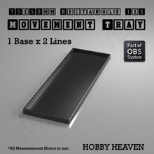 Load image into Gallery viewer, Rectangle Movement Trays | Cavalry &amp; Monsters | 50×25-100×60mm | OBS System - ModelBricks
