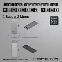 Load image into Gallery viewer, Rectangle Movement Trays | Cavalry &amp; Monsters | 50×25-100×60mm | OBS System - ModelBricks
