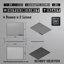 Load image into Gallery viewer, Rectangle Movement Trays | Cavalry &amp; Monsters | 50×25-100×60mm | OBS System - ModelBricks
