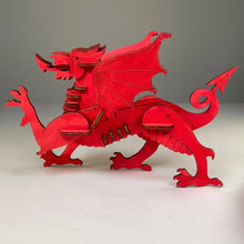 Load image into Gallery viewer, Welsh Dragon Puzzle Kit - Flatpack Model Kit By Curious Rabbit ® - ModelBricks
