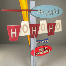 Load image into Gallery viewer, Retro Ho Ho Ho Sign - Handmade Ornament by Curious Rabbit ® - ModelBricks
