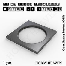 Load image into Gallery viewer, Round to Square Bases Shape and Size Converters 3d Print Full Range - ModelBricks
