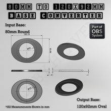 Load image into Gallery viewer, Round To Oval Bases Size Converters 3d Print Full Range - ModelBricks
