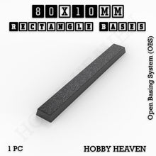 Load image into Gallery viewer, Rectangle Bases Range Sizes - 75x30mm to 125x40mm Medium Sizes 3d Print Full Range Tabletop Games - ModelBricks
