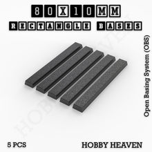 Load image into Gallery viewer, Rectangle Bases Range Sizes - 75x30mm to 125x40mm Medium Sizes 3d Print Full Range Tabletop Games - ModelBricks
