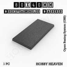 Load image into Gallery viewer, Rectangle Bases Range Sizes - 75x30mm to 125x40mm Medium Sizes 3d Print Full Range Tabletop Games - ModelBricks
