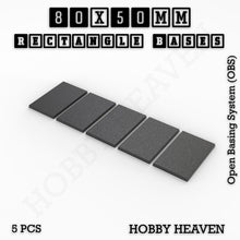 Load image into Gallery viewer, Rectangle Bases Range Sizes - 75x30mm to 125x40mm Medium Sizes 3d Print Full Range Tabletop Games - ModelBricks
