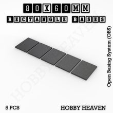 Load image into Gallery viewer, Rectangle Bases Range Sizes - 75x30mm to 125x40mm Medium Sizes 3d Print Full Range Tabletop Games - ModelBricks
