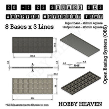 Load image into Gallery viewer, Square and Rectangle Movement Trays Adapters for Tabletop Games - ModelBricks
